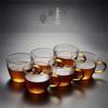 Junshenshi WJ Hammered High Borosilicate Glass Teacups (Set of 6)