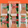 Holiday Christmas Snowman Santa Character Multilayer Beaded Wristband Gift Set For Celebrations