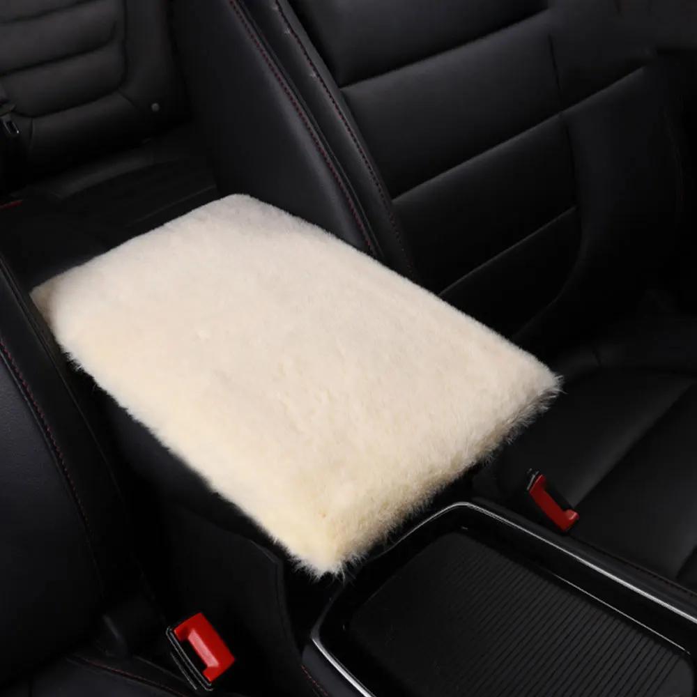 Universal Plush Car Armrest Pad Auto Central Console Armrest Box Cover Arm Rest Box Warm Fur Soft Cushion Accessories Fitment