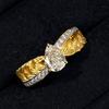 Light Luxury Medieval Brushed Wheat Ear High Carbon Diamond Ring Female Niche High-grade Super Flash Versatile Temperament