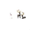Flamingo Reindeer Resin Statue Bird Elk Sculpture Home Decor Modern Art Garden Figurine Metal Stand
