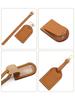 Creative Airplane Luggage Tag - Genuine Leather Pendant, Solid Color Design