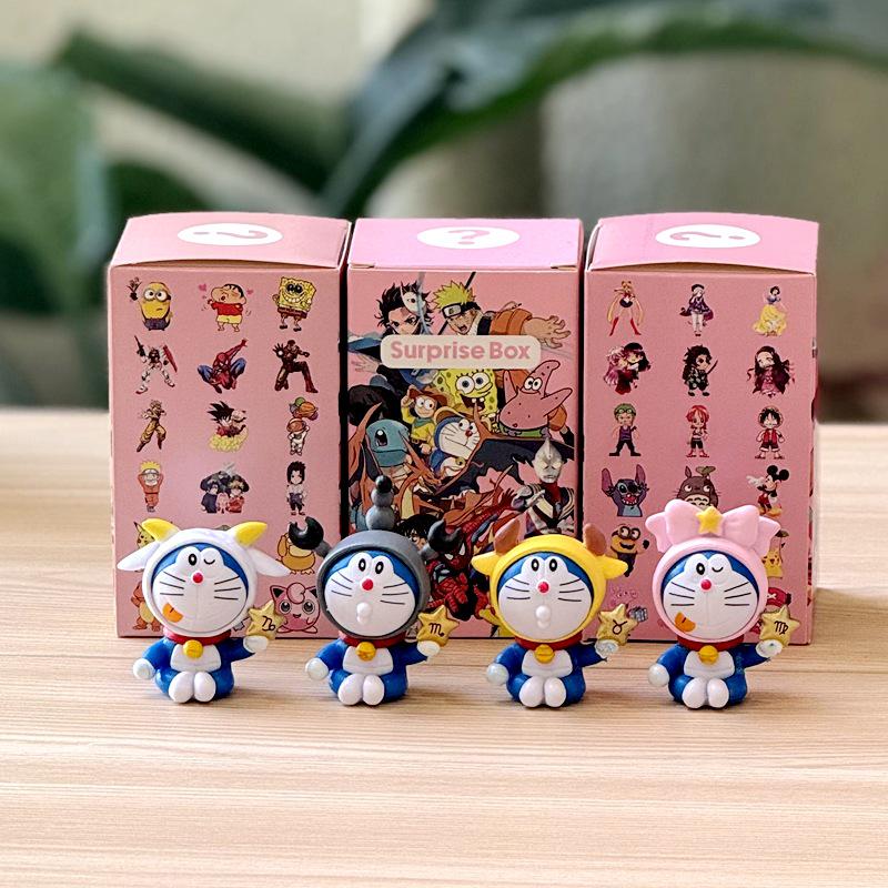 Classic Doraemon 12 Constellations Figure - Blue Car Ornament Doll