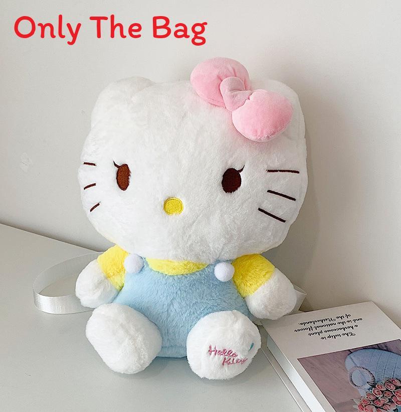 Pikachu Plush Animal Bag For Kids Street Style Soft Material With Zipper Closure For Casual Use
