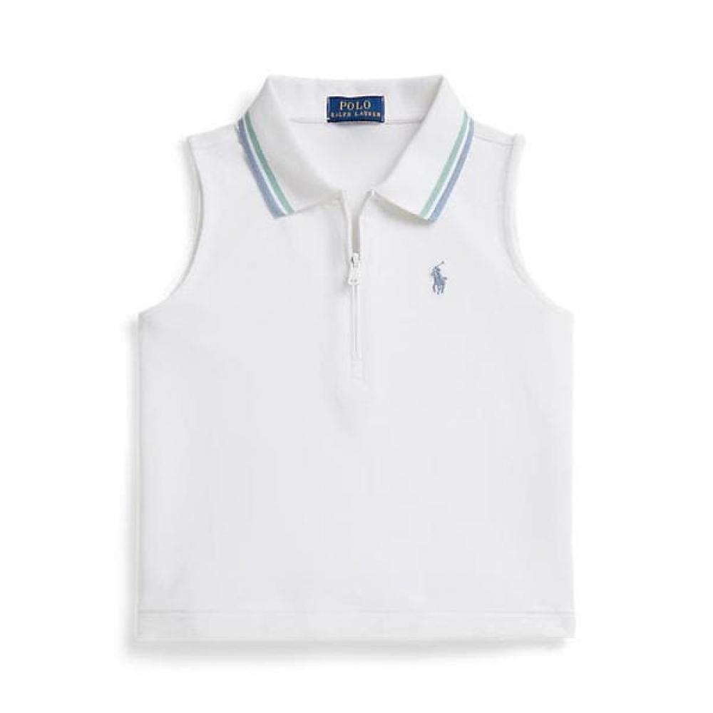 Polo Ralph Lauren Girls 7 16 Stretch Mesh Half Zip Polo Shirt M