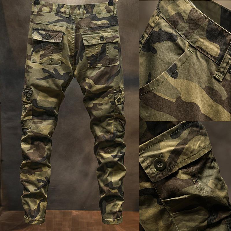Nové Camo Kalhoty Muži Běžné Kalhoty Multi Pocket Cargo Hip Hop Joggers Městské overaly Outwear Sportovní Al Kalhoty