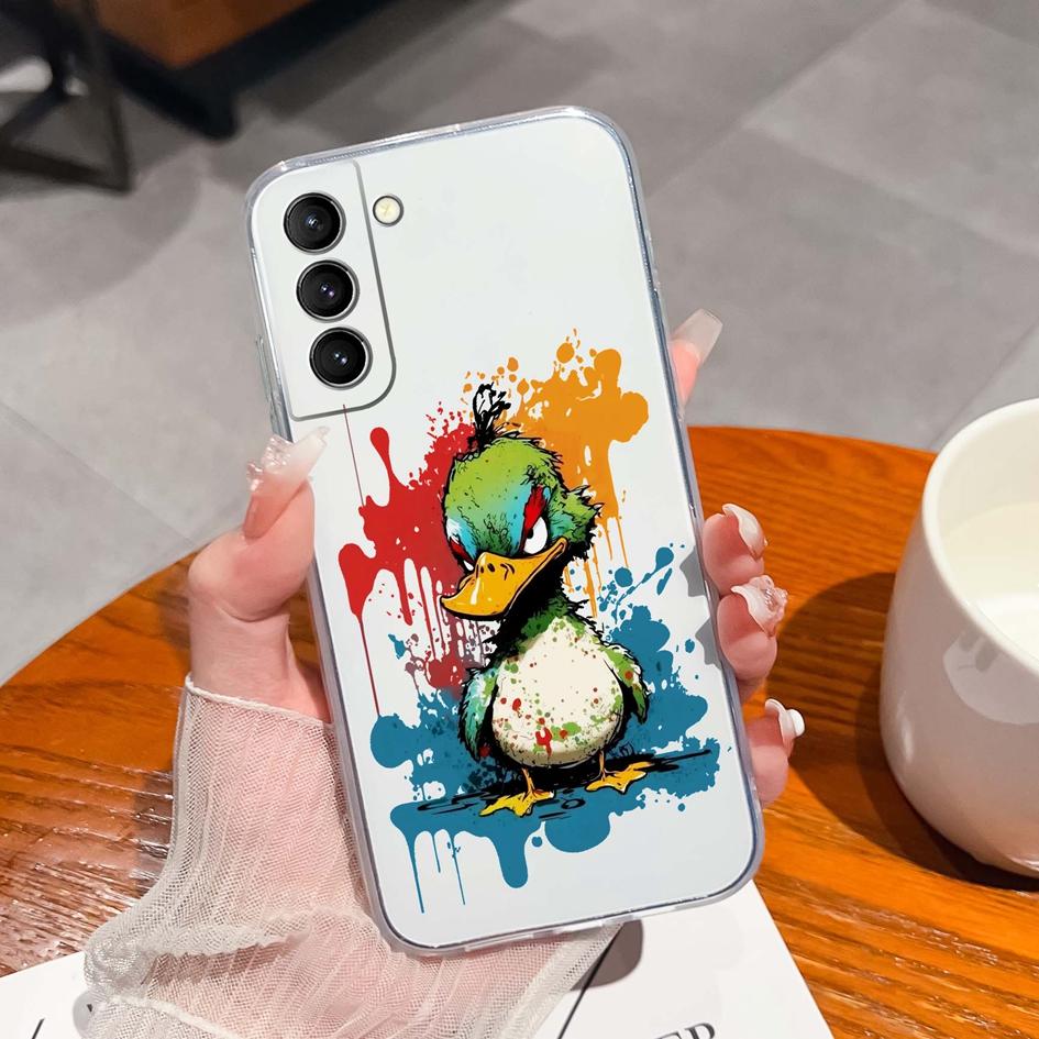 Back Cover For Samsung S21 S22 S23 Ultra Plus S6 S7 S9 Edge Bumper Case Screen Protector Luxury Graffiti Butterfly Silicone Soft TPU Transparent Shell
