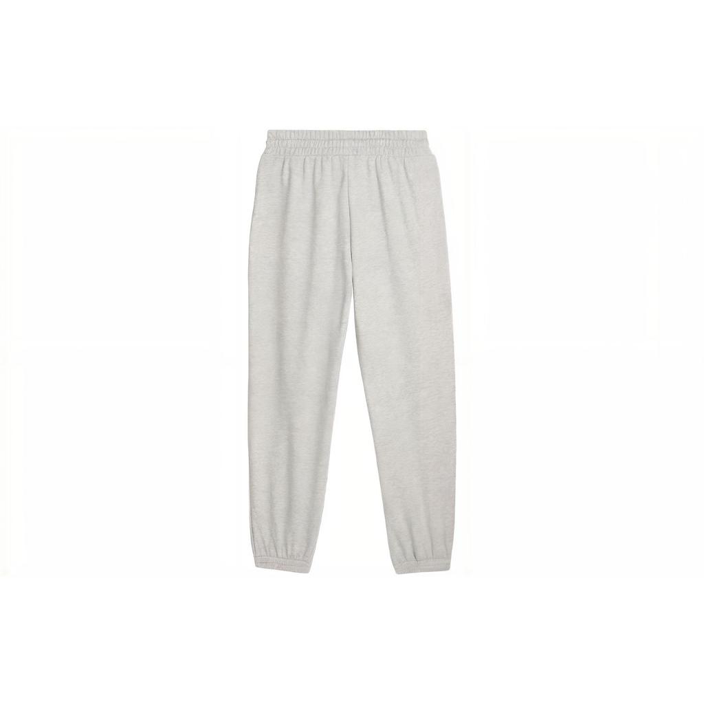 Puma Letter Print Breathable Casual Knitted Sports Pants Women Bottoms Light-Mixed-Gray 623476-04