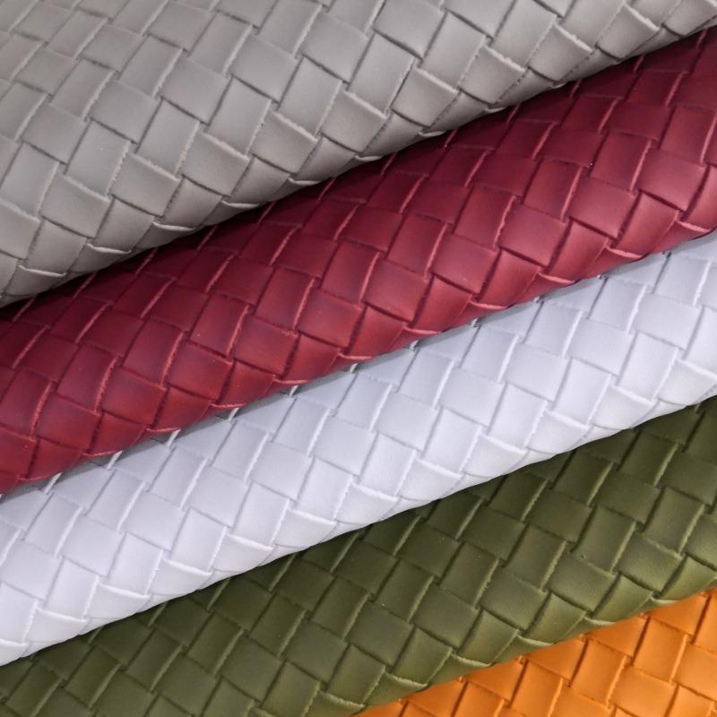 100x138cm Vinyl PVC Artificial Leather Fabric Weave Pattern Faux Leather For DIY Sewing Car Interior Home Upholstery Accessories