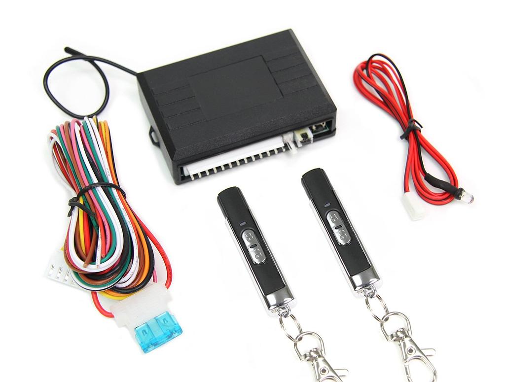 MOTOR POWER 153-1 Universal Keyless Entry Kit, Stick Style, Answer Back, Outputable, Dummy Security Included, Security Countermeasure