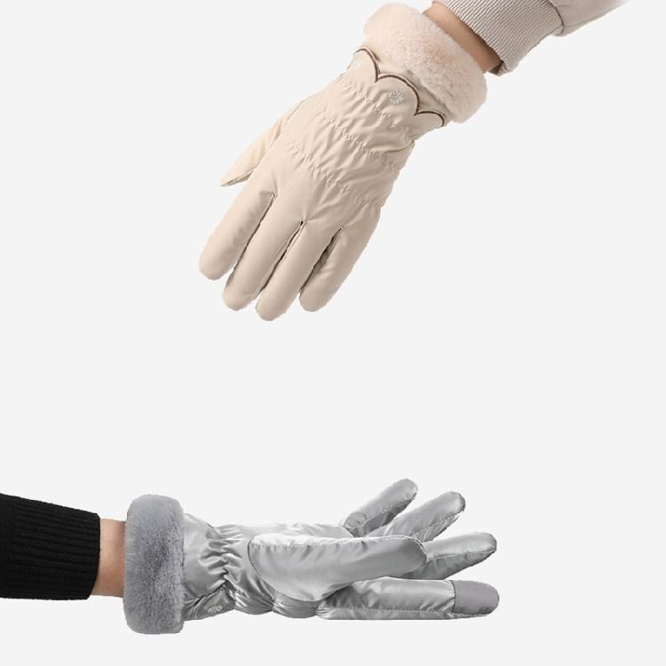 Women Padded Gloves Touchscreens Gloves Winter Fleece Thickened Warm Cycling Mountaineering Skiing Plushes Cotton Gloves