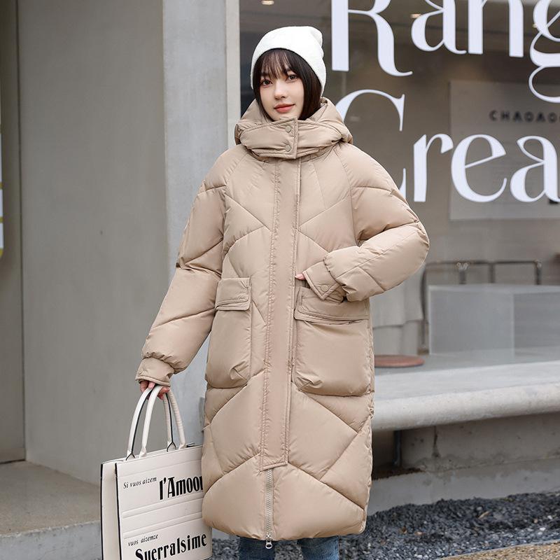 Korean Style Thickened Down Jacket Women's Loose Winter Coat Mid-length Cotton-padded Jacket