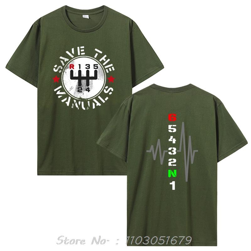 Mens Clothing Save The Manual Oversized Tshirt Double Sided Cotton Tshirt Funny Round Neck Trendy Casual Fitness T Shirt