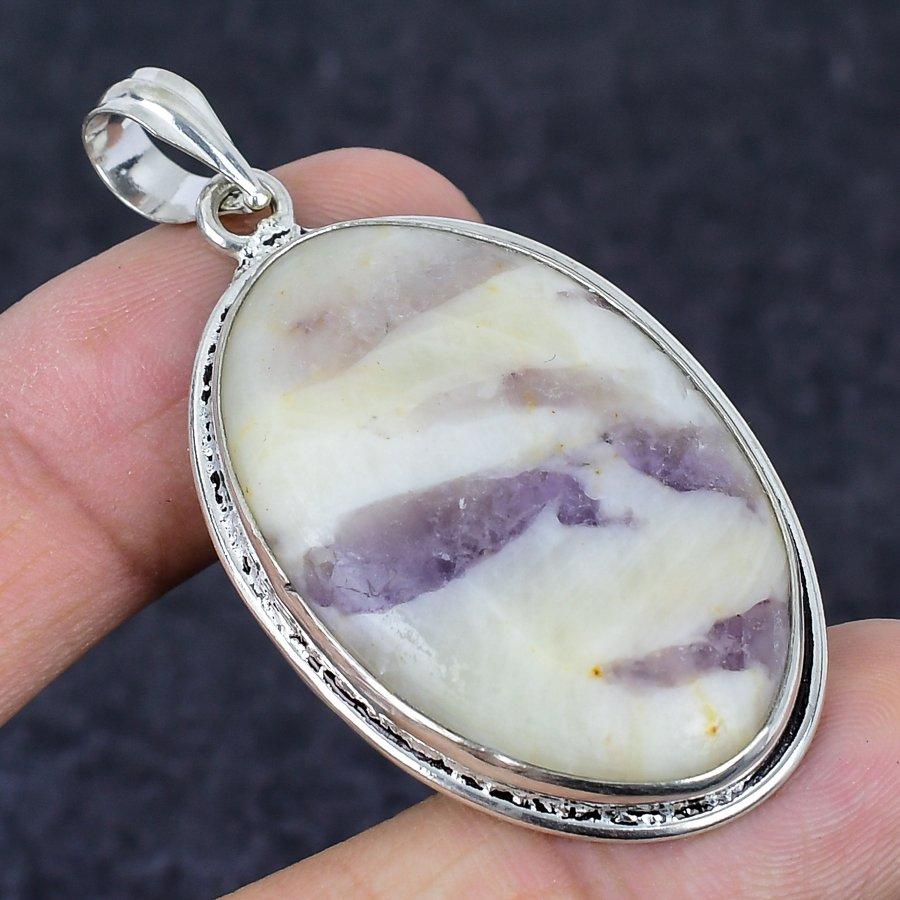 Natural Kammererite Gemstone 925 Sterling Silver Jewelry Pendant 2.25" j4J68