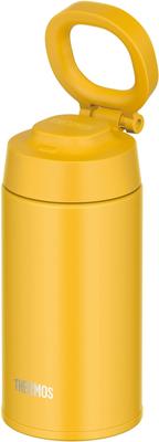 Water Bottle Vacuum Insulated Mobile Mug with Carry Loop 380ml Yellow Y JOO-380