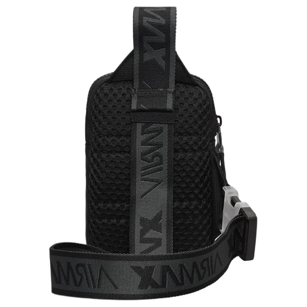 New Nike Nylon Sling Bag, Crossbody Bag Regular Unisex Black & Reflective Silver HF6994-010