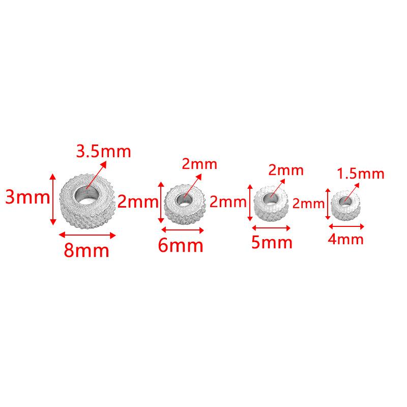 

10Pcs 4-8mm Stainless Steel Round Gear Gasket Beaded Isolation Bead DIY Jewelry Accessories 2x4x1.5mm
