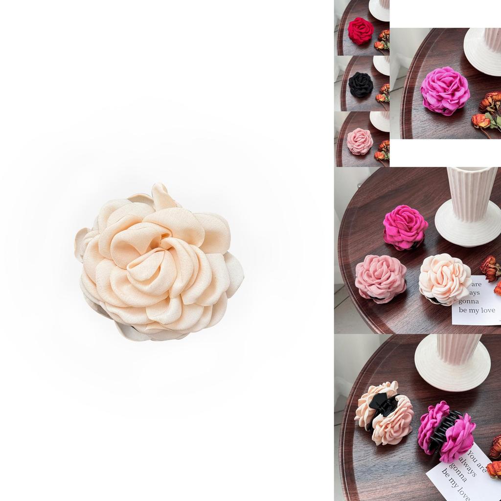 Elegant Summer Rose Flower Hair Clip For Effortless Updos And Fashionable Styles