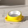 Pet Bowl Oblique Bowl Dog Food Basin Anti-knock Dog Bowl Protection Cervical Spine Stainless Steel Cat Food Basin Pet Feeder