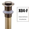 European Retro Pop-Up Brass Drainer In Antique Bronze Finish