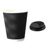 Disposable Double-Layer Insulated Coffee Cups with Lids