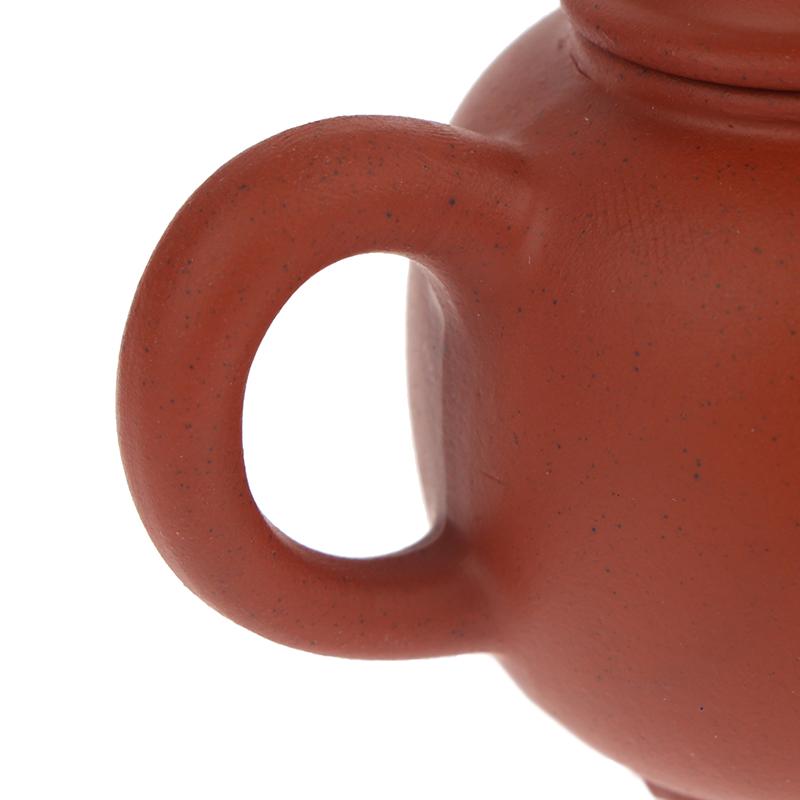 25Ml Enameled Pottery Teapot Pocket Hand Teapot Handstand Fingertip Kettle Tea Pet Dark-Red Enameled Pottery Teaset Accessories