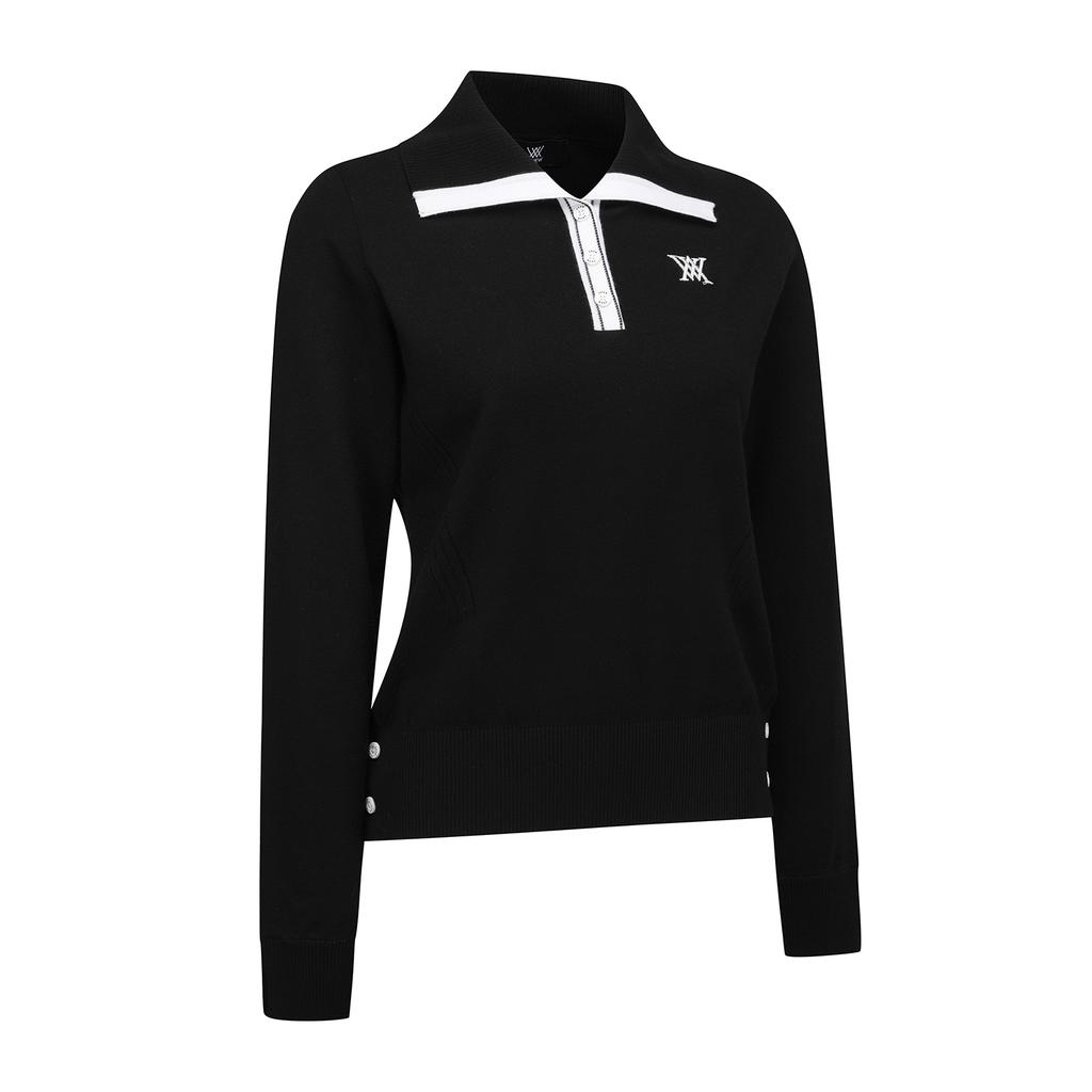 ANEW GOLF Women Sp Collar Point Sweater_Bk