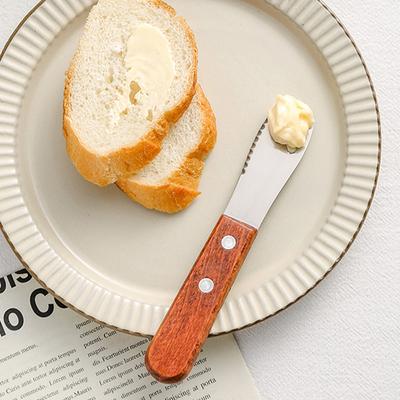 Cuchillo para mantequilla Cuchillo para mantequilla de acero inoxidable Cuchillo para untar con mango de madera Cuchillo para sándwich Cuchillo para queso crema Espátula para mermelada Condimentos Vajilla