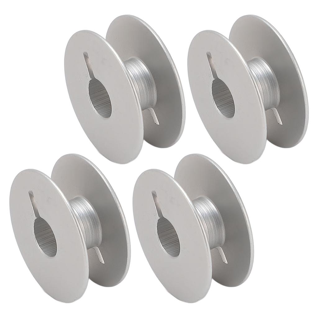 Sewing Bobbins 55623A Oxidized Slotted White Color Aluminum Sewing Machine Bobbins