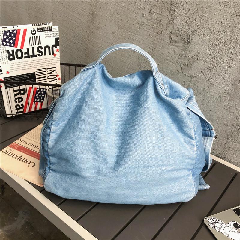 Dámská džínová crossbody taška Velkokapacitní taška přes rameno