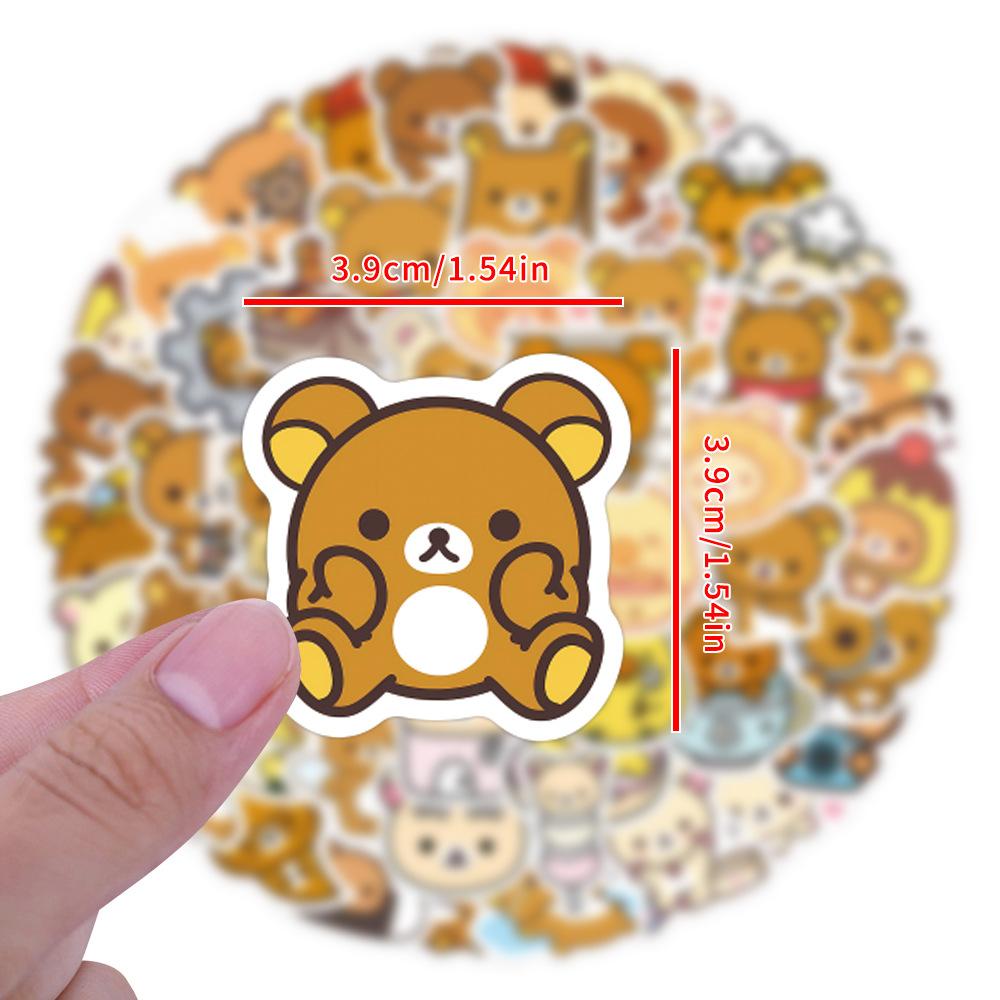 105 New Styles of Relaxed Bear and Bear Girl Doodle Stickers for Decoration Refrigerator Skateboard DIY Personality Stickers