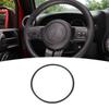 Black Steering Wheel Center Cover Trim Ring For Jeep Wrangler JK /Patriot 11-17