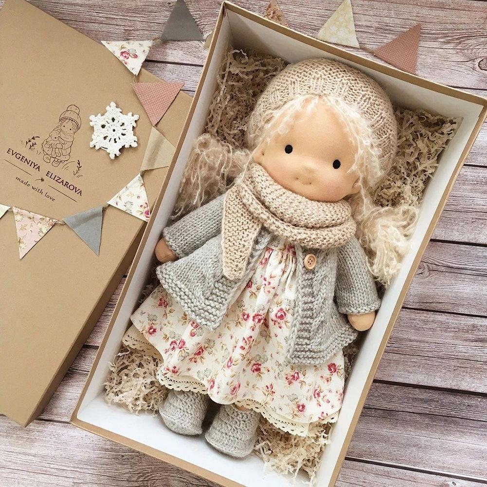 Mini Waldorf Cute Plush Doll Native Enamel Doll Artist Handmade Soft Plush Stuffed Doll Sleeping Cuddle Buddy For Toddlers Baby