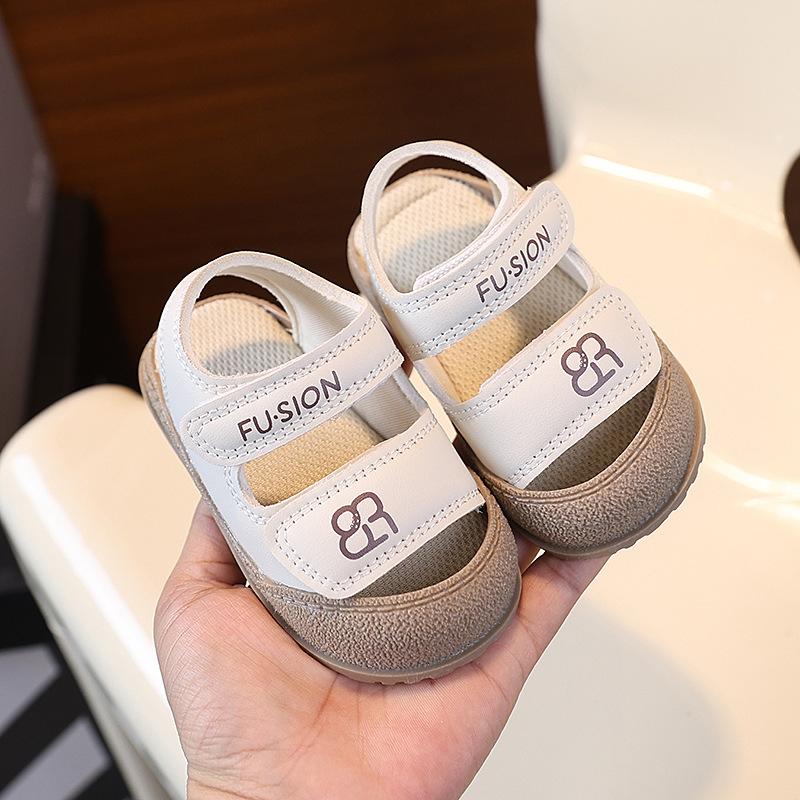 Summer Toddler Closed Toe Sandals Soft Sole Anti-Collision Walking Shoes For Boys Girls