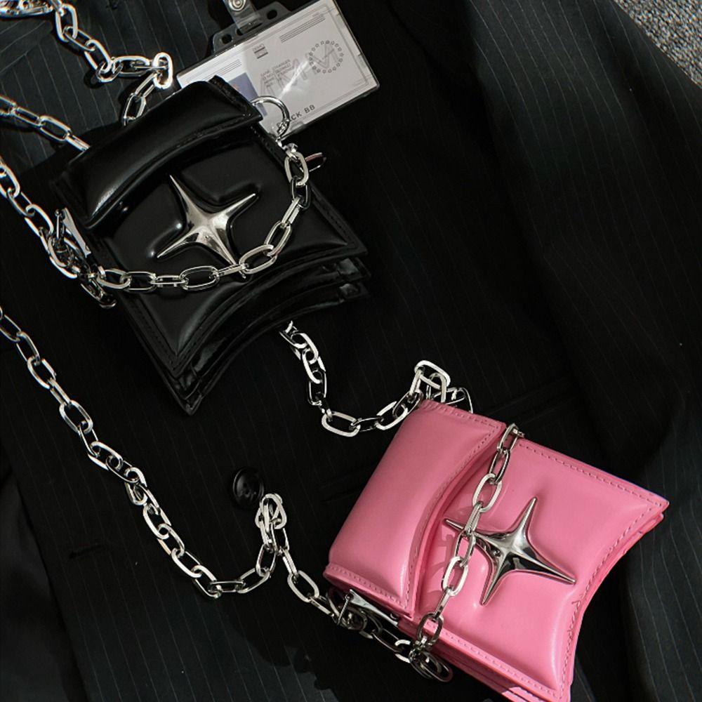 

Zinc Zinc Alloy Chain Bearded Star Crossbody Bag Star Women Handbag Personality Shoulder Bag Outdoor