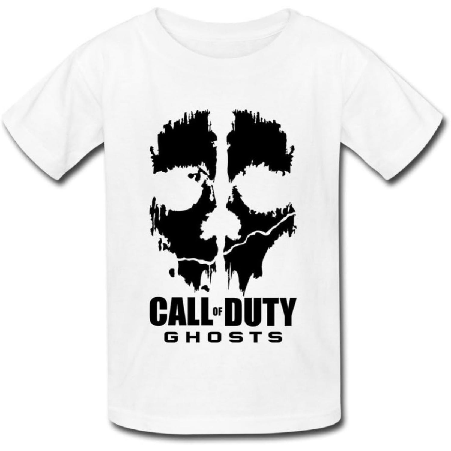 LZH Футболка для мальчиков с логотипом американской видеоигры Call Of Duty_ Ghosts Для детей Белый L XXXXXL белый