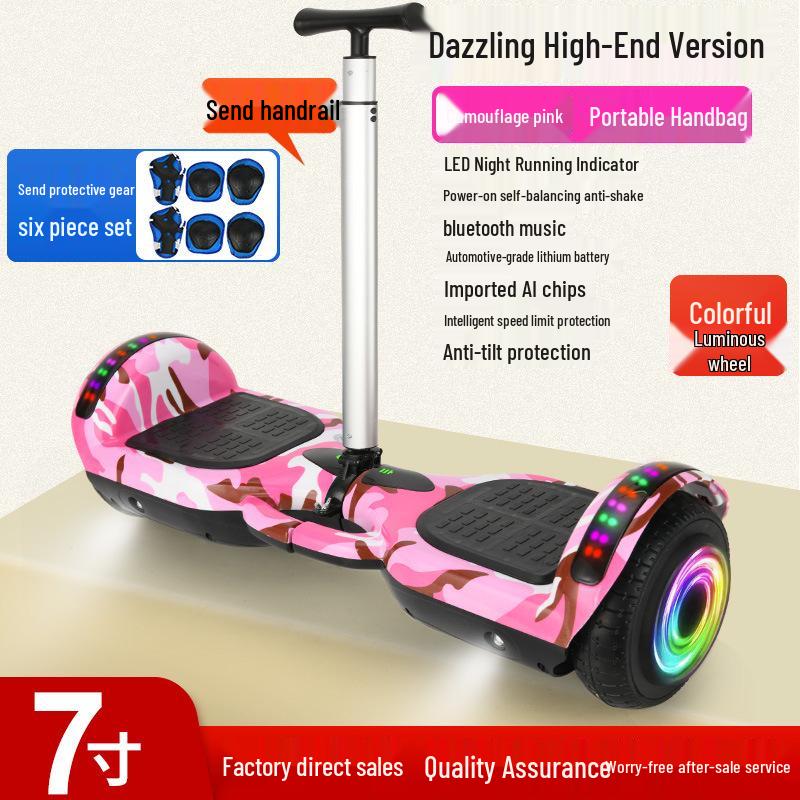 7-Inch Children's & Adults' Bluetooth Balance Scooter - Fast Electric Two-Wheeler