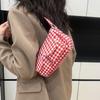 Harajuku Plaid Shoulder Bag Korean Style Underarm Bag Versatile Canvas Handbag  Travel