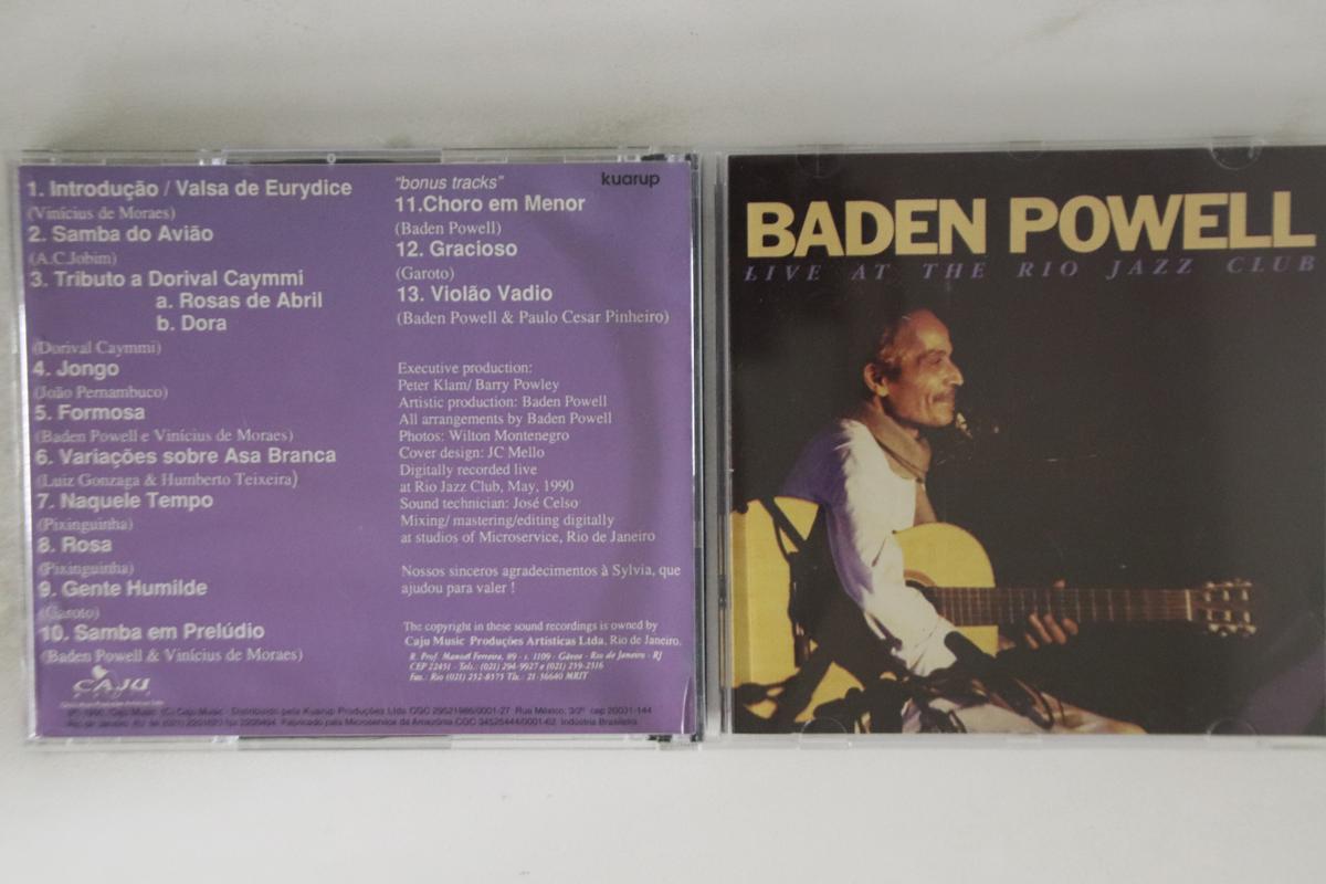

CD BADEN POWELL - Live At The Rio Jazz Club MKCCD4001 CAJU MUSIC Brazil Jazz Used