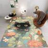 Cute Kawaii Cartoon Cat Floor Mat Bathroom Mat Kids Room Bedroom Decor Balcony Anti-Slip Doormat Living Room Decor Creative Rug