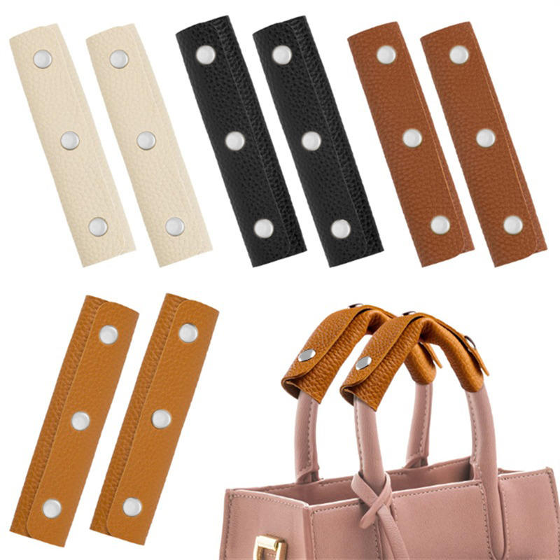 PU Suitcase Grip Solid Color Anti-shock Design Leather Handle Cover Soft Shoulder Strap Pad Grip Cover Bag Accessories