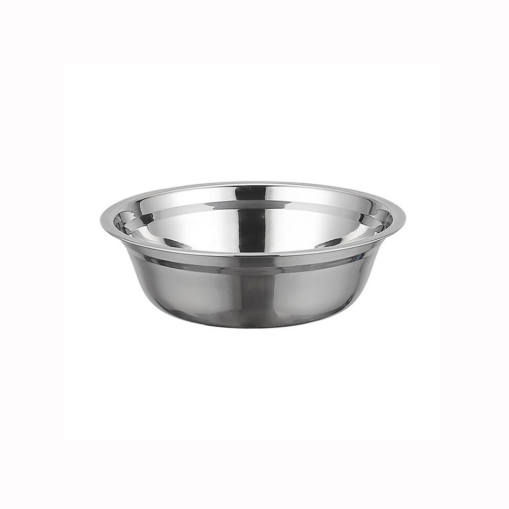 New Round Stainless Steel Bowls Thicken Multiple Sizes Soup Bowl Washing Fruit Bowl