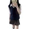Mizuhara Middle School JK Vest: Authentic Japanese-Style Knitted Cardigan for Women - Perfect for Autumn and Winter.