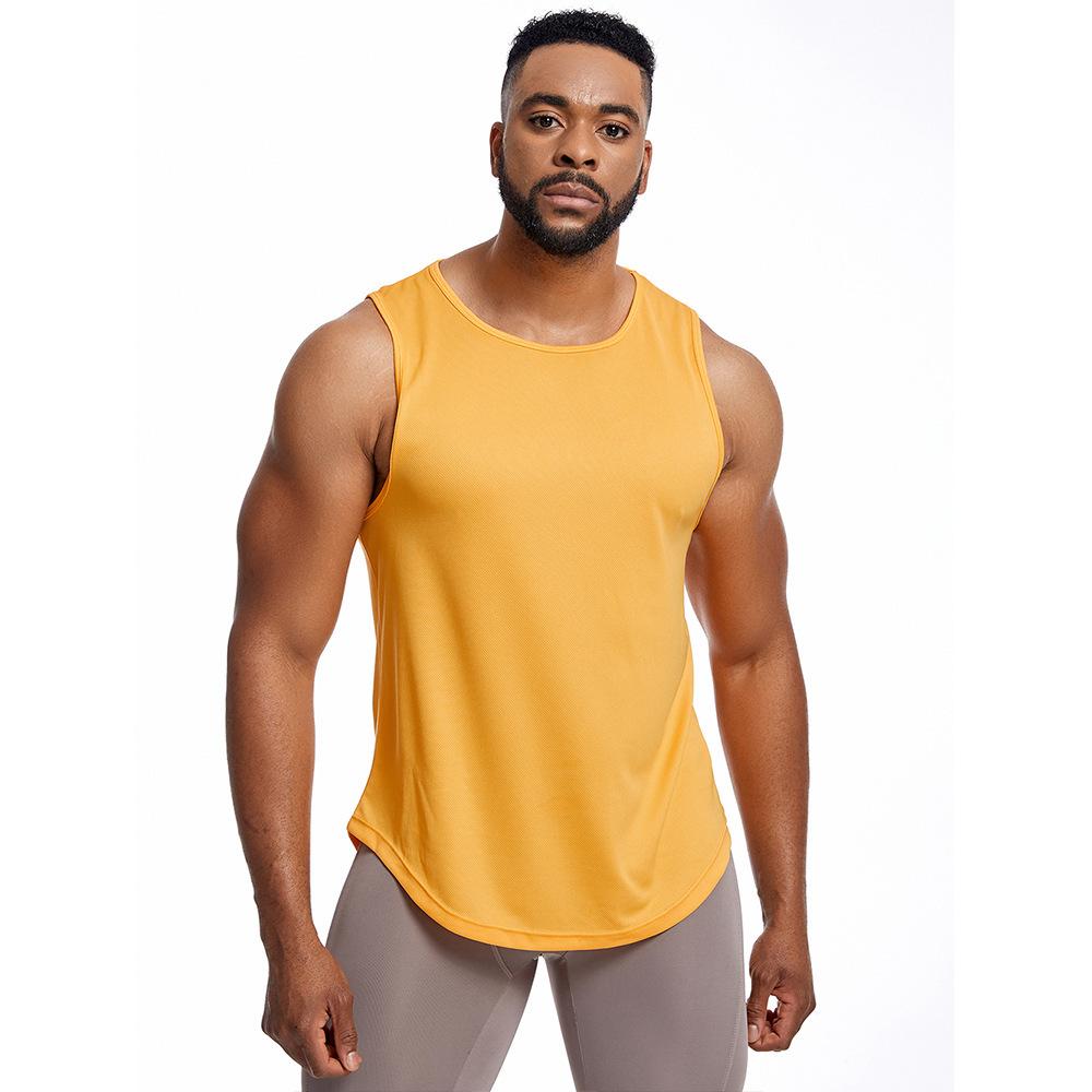 Men's sports vest - Summer loose large-sized fitness vest for running, short-sleeved shirt