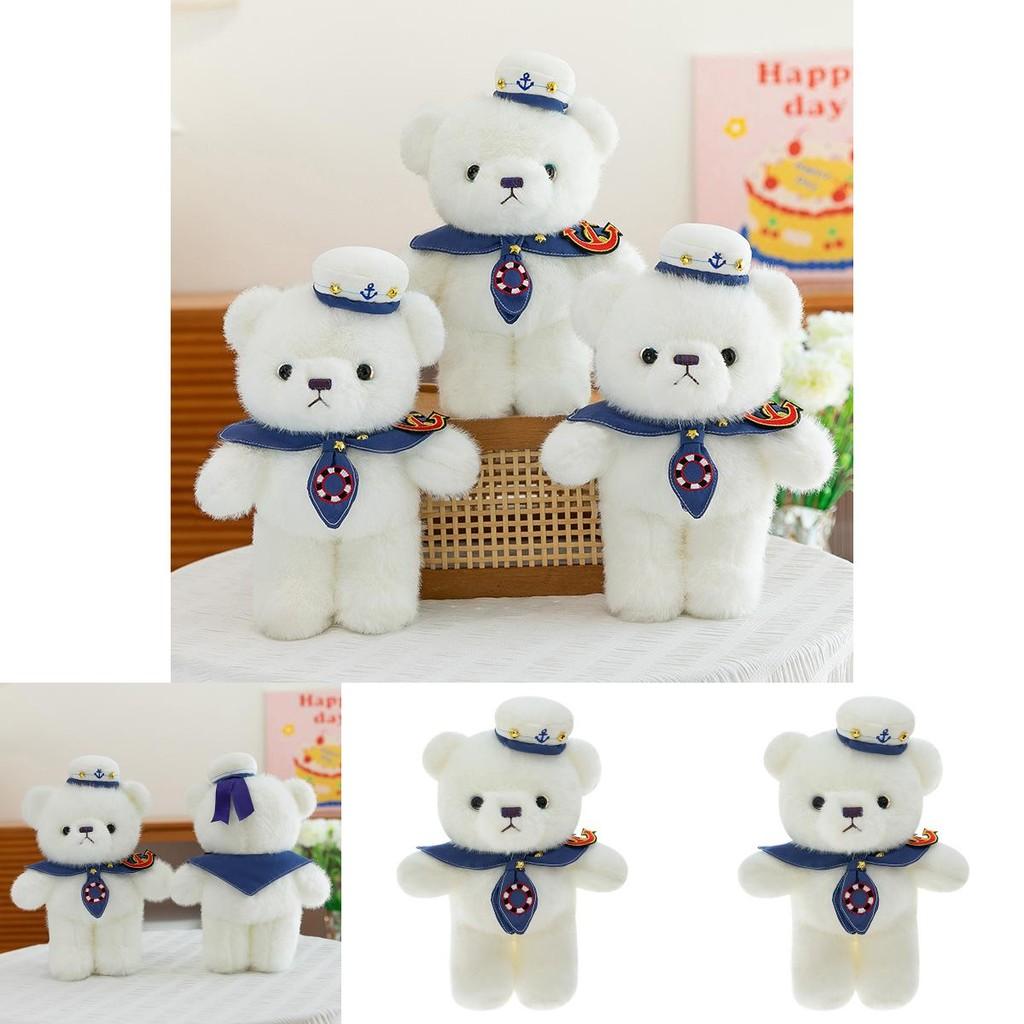 Cute Cartoon Sailor Suit Teddy Bear Plush Doll Children Companion Toy For Kids Gift And Collectors
