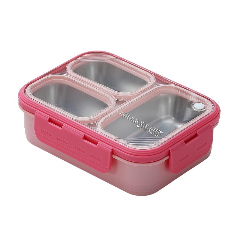304 Stainless Steel Insulated Bento Lunch Box with Lid - Portable Meal Box for One Person, Ideal for Students and Office Workers