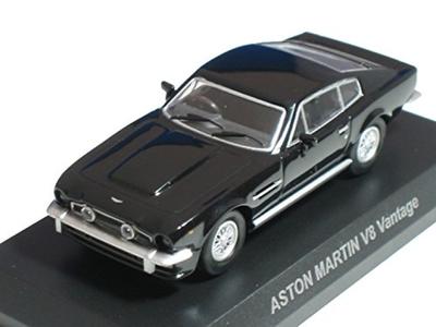 Kyosho Aston Martin Συλλογή Μίνι Αυτοκινήτων 100ή Επέτειος Circle K Ευχαριστώ V8 Vantage Μαύρο Μεμονωμένο Αντικείμενο 1/64