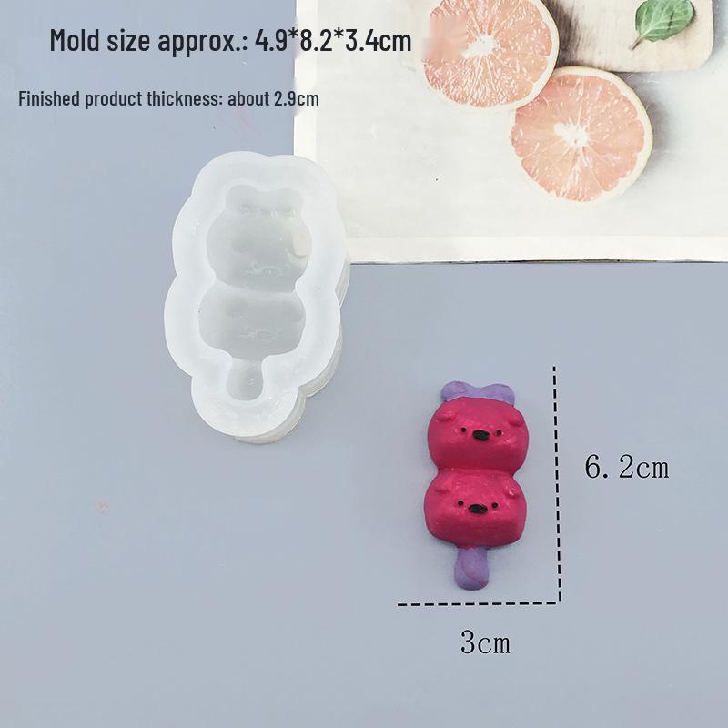 Two & Three-Link Piggy Skewer Resin Molds - DIY Silicone Pinching Molds in Stock