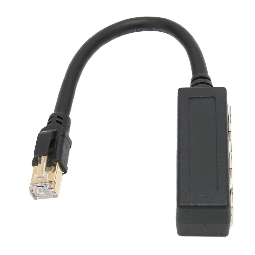 RJ45 Ethernet-adapterkabel Forlengelse 1 til 3 porter Utmerket tilkobling Overføring Godt signal Ethernet-kontaktadapter