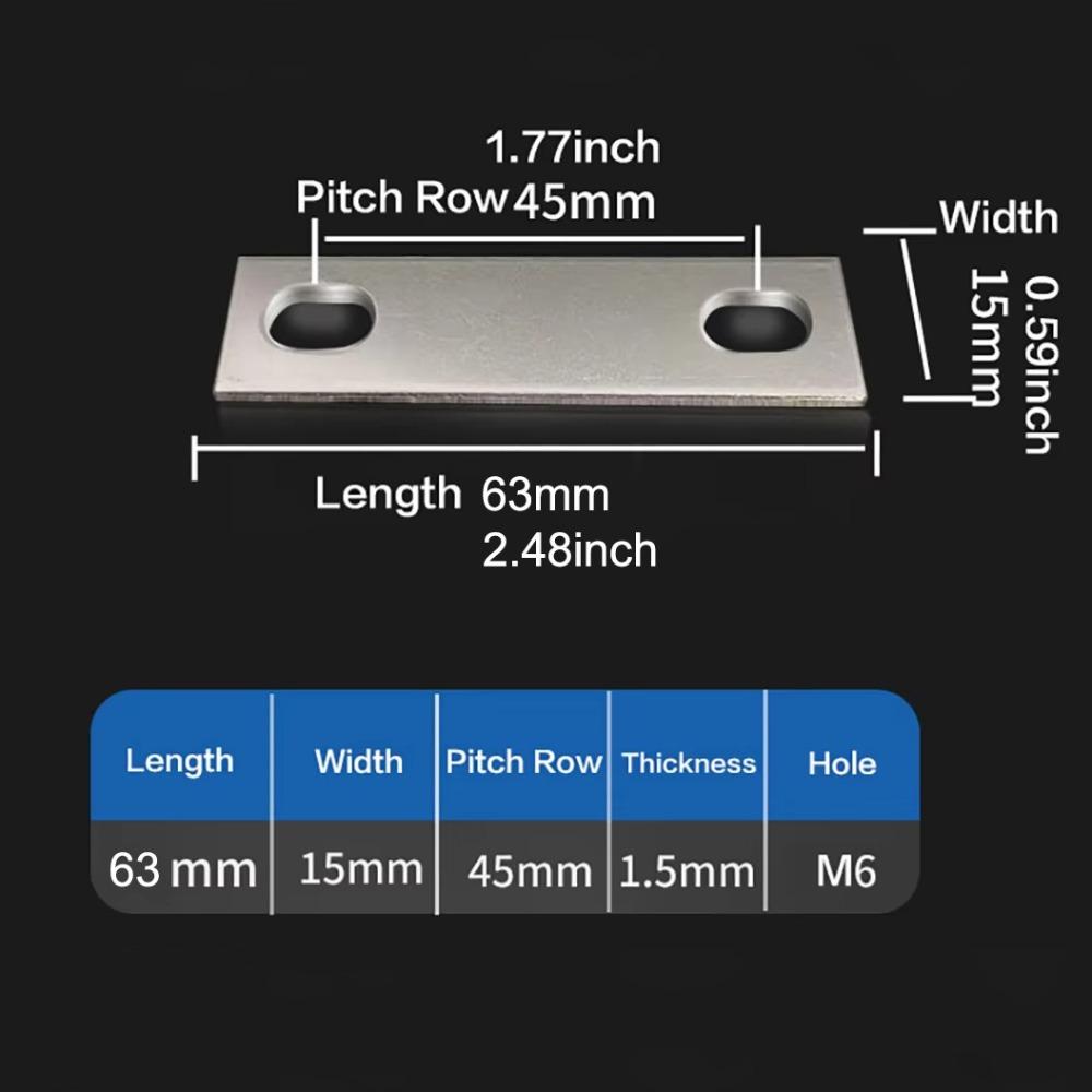 M6 Battery Busbar Flat Copper Busbar New Bus Bars Connector  Lifepo4 Cell Lithium